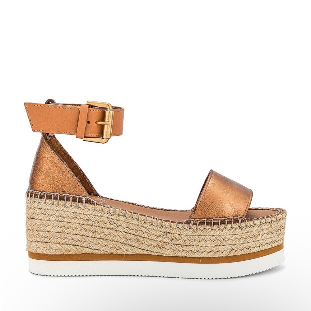 See by Chloe Glyn Bronze Platform Sandals